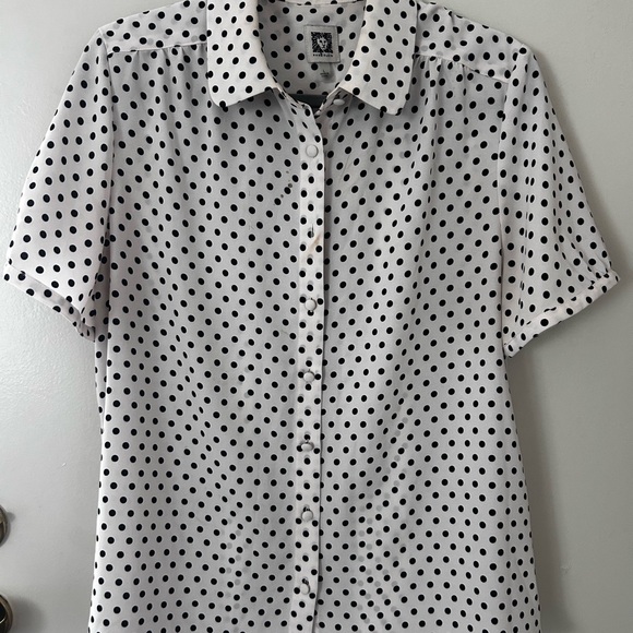 Polka Dot Button-Up Shirt - Picture 1 of 2